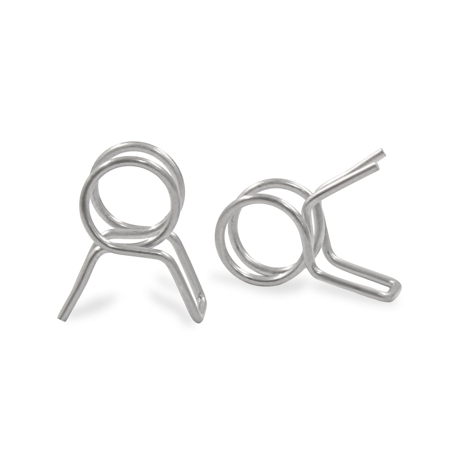 Photo 1 of Zorveiio 50 Pcs Irrigation Hose Clamp 0.24"/6mm 304 Stainless Steel Spring Hose Clamp Drip Irrigation Connector for Hose Water Pipe Air Tubing