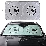 BURRANTON Car Windshield Sunshade with Eye Design - Jumbo Sun Shade for Car windshield Keeps Vehicle Cool-UV Ray Protector Sunshade(Standard/59