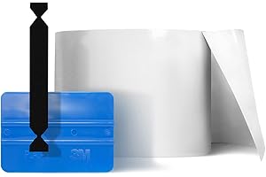 VViViD Clear Gloss Paint Protection Bulk Vinyl Wrap Film 4 Inches x 120 Inches Including 3M Squeegee and Black Felt Applicator