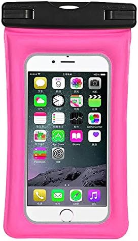 Matoger Mobile Phone Waterproof Case Fingerprint Unlock TPU Material Inflatable PVC Touch Screen Universal Dry Bag for 4.7/5.5/6.0-inch phone, Galaxy/Google Pixel/LG/HTC/Huawei/Sony (Rose)