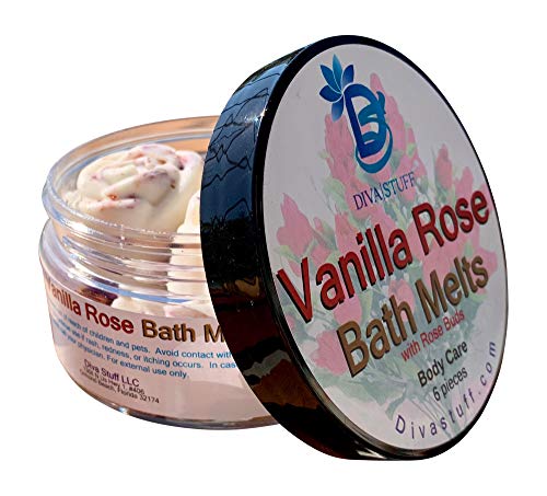 Vanilla Rose Skin Softening Slow Melt Bath Melts With Cocoa Butter and Shea Butter, Diva Stuff