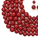 Fashion 21 Women's Five Multi-Strand Simulated Pearl Statement Necklace and Earrings Set (Red)