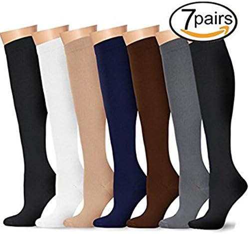 AdisirSox Graduated Compression Socks (3 Pair) 15-20 mmHg for Men Women Nurse Medical Sports