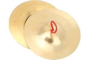 Crash Cymbal, 1 Pair Traditional Finish Brass Percussion Instrument Splash Cymbal Excellent Craftsmanship Easy to Carry Brigh