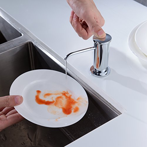 GICASA Chrome Built in Hand Liquid Sink Soap Dispenser with ABS Pump