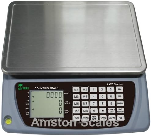 16.5 LB x 0.0005 LB / 7.5 KG x 0.2 Gram Large (13 x 9 Inch Tray) Counting Scale Coin Parts Inventory Paper Piece