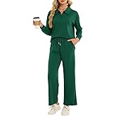 VUTRU Women Pant Set 2 Piece Matching Lounge Outfits Zip Up Travel Casual Tracksuit Airport Wear Fall Clothes