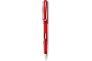 Lamy safari Fountain Pen - Elegant Design Cool Pens, Best Pens For Smooth Writing, Journaling, and Calligraphy - Red Fine Point Pen