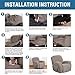 H.VERSAILTEX Super Stretch Recliner Cover Recliner Couch Covers Recliner Chair Cover Form Fitted Non Slip Reclining Slipcovers for Standard Large Recliner, Soft Thick (Taupe - 1 Pack)
