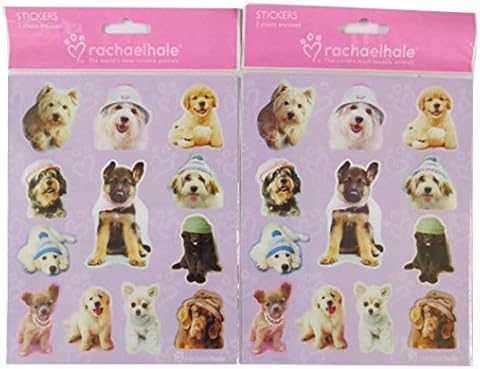Puppy Stickers - 24 Stickers per Pack - 2 Packs Included - RG180 - by Rachel Hale