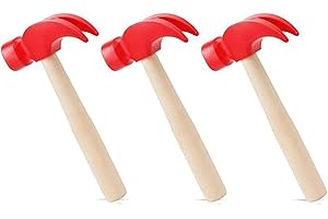 Priaora 3pcs Wooden Mini Hammers Wooden Mallet Hammer Multi- Natural Wood Hammer for Simulation Hammers Pounding (K109-3)