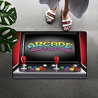 Bohogifts Arcade Games Doormats, Arcade Machine Retro Game Fun Joystick Buttons Vintage 80s Electronics Heavy Duty Door Mat Entrance Rug with Non-Slip Back, 20