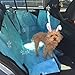 HAOCOO Pet Car Seat Cover, Back Seat Covers for Dogs Cats Waterproof and Slip-proof Hammock Convertible Fits Most Cars, SUV, Vans & Trucks(Blue Flower)