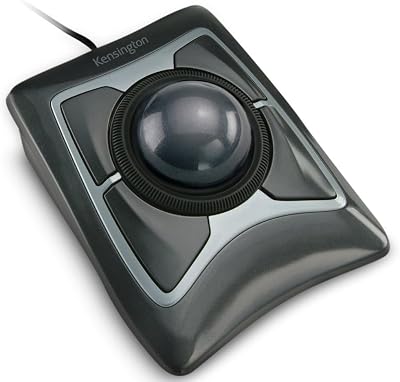Kensington Expert Mouse Wired Trackball Grey 4 Buttons Ambidextrous Scroll Ring