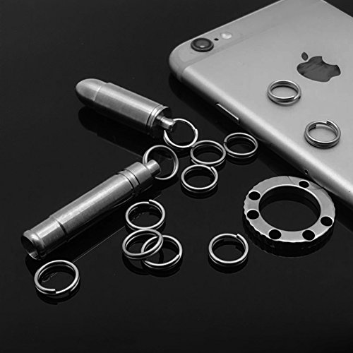 TIEDC Split Rings Titanium Small Key Rings Pack of 10 (10mm) Pricepulse