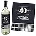 40th Milestone Birthday - Dashingly Aged to Perfection - Birthday Gift For Men - Wine Bottle Label Stickers - Set of 4