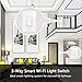 3 Way WiFi Smart Wall Light Switch Wireless Remote APP Control from Anywhere Compatible with Alexa and Google Home Timer Function No Hub Require(3-Way Smart Switch (1 Piece)