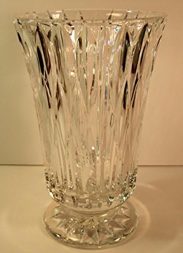 Block Lead Crystal Multi-Faceted Vase from Poland, 10 Inches