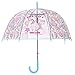 HAOCOO Unicorn Clear Umbrella, Bubble Transparent Fashion Dome Auto Open Umbrella Windproof for Outdoor Weddings (Blue)