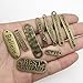 100g Craft Supplies Mixed Letter Words Charms Connector Pendants Beads Charms Pendants for Crafting, Jewelry Findings Making Accessory for DIY Necklace Bracelet (M087)