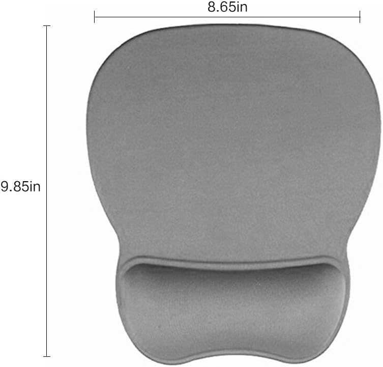 Suriora Memory Foam Mouse Pad, Ergonomic Design Wrist Comfort Mouse Pad for Computer/Pc (Gray