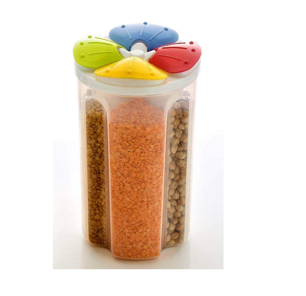 DeoDap 0788_1600Ml_Transparent_4Sec_Disp Plastic Jar 1600 ml, 1 Pc