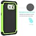 Tekcoo for Galaxy S6 Case, [Tmajor Series] [Green/Black] Shock Absorbing Hybrid Rubber Plastic Impact Defender Rugged Slim Hard Case Cover Shell for Samsung Galaxy S6 S VI G9200 GS6 All Carriers