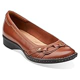 Clarks Recent Alley Womens Tan Leather Loafer 7-MEDIUM