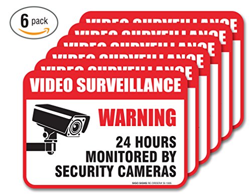 1 Pack+Video+Surveillance+Sign+Waterproof