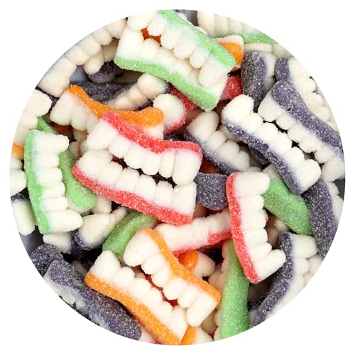 GUMMI FANGS CANDY, 1 POUND BULK HALLOWEEN CANDY BAG, VAMPIRE TEETH, HALLOWEEN CANDY, HALLOWEEN GUMMIES