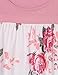 Vinmatto Women's Long Sleeve Scoop Neck Floral Splicing Pleated Blouse Top Tunic Shirt