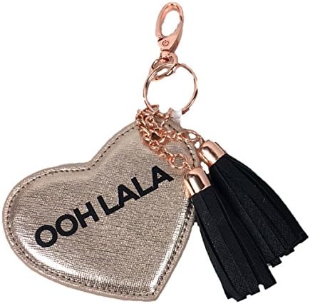 Under One SkyOoh La La' Heart Key Chain Purse Charm, Rose Gold