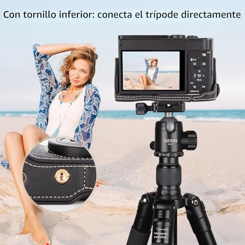 MUZIRI KINOKOO Funda para cámara digital Panasonic Lumix DC-TZ99, de piel sintética, para Lumix TZ99, funda extraíble con correa de hombro ajustable, color negro