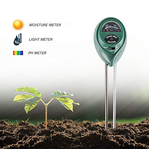 IIET Soil Test Kit, 3-in-1 Soil Moisture/Light/pH Tester for Home and Garden, Lawn, Farm, Plants, Herbs & Gardening Tools, Indoor/Outdoors