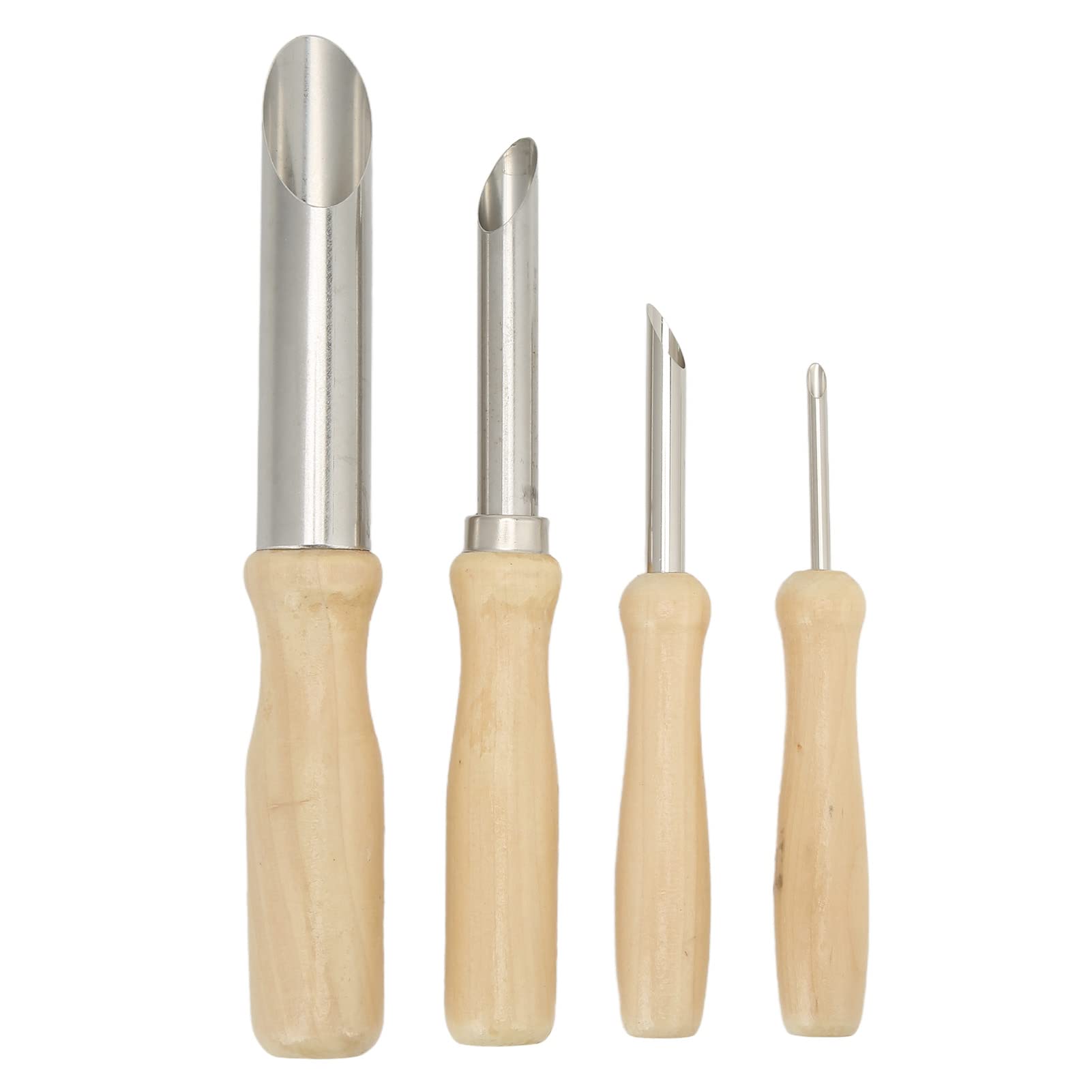Pottery Clay Tools 4 Pcs Ceramic Hole Cutters Pottery Punch Tool Set Clay Modelling Circular Hole Hollow Punch for Ceramic Sculpture Modeling Carving Shaping Cutting Smoothing