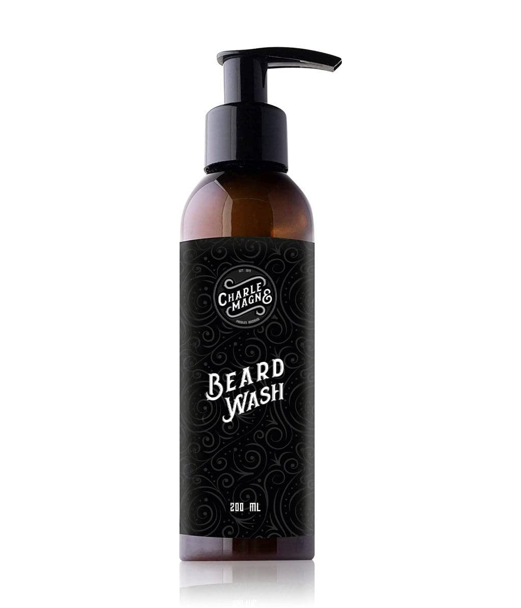 Charlemagne Beard Shampoo & Conditioner - 200 ml Travel Size - Mediterranean Breeze Scent - Softening & Strengthening Formula & Moisturiser for Men - Barber Developed German Beard Care