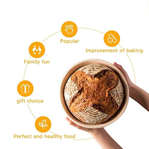 MEJAE Bread Proofing Basket, 9 inch Round Sourdough Baking Handmade