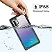 Lamcase for Galaxy Note 10 Plus Waterproof Case Built-in Screen Protector with Fingerprint ID IP68 Sealed Protective Dust/Snow/Shock Proof Cover Case for Samsung Galaxy Note 10 Plus/5G, Black/Clear