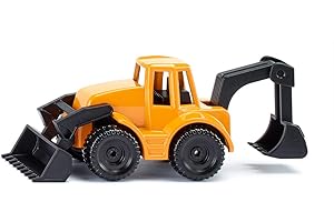 Siku 1103, Backhoe Loader, Metal/Plastic, Yellow/Black, Movable Parts