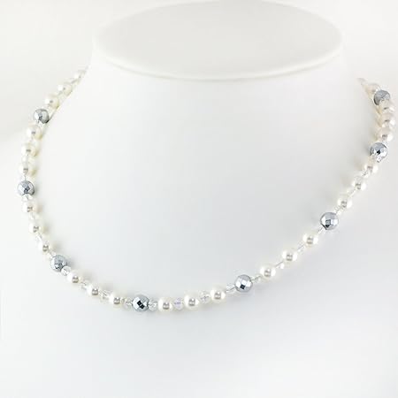 Amazon Co Jp ロノティコ Ronotico Silver925 スワロフスキーパールのキラキラお洒落な磁気ネックレス おしゃれ レディース 女性 日本製 6ｍｍパール ドラッグストア