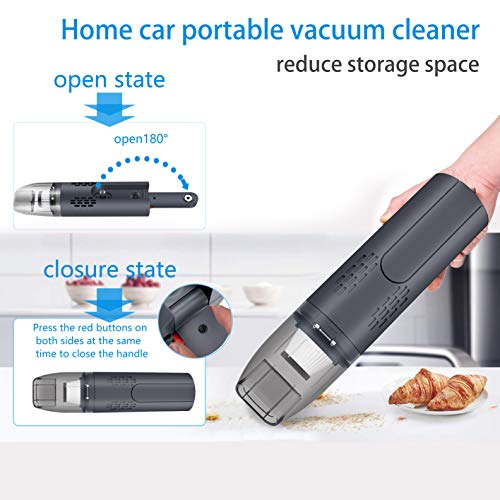 KITHELP Cordless Car Vacuum Handheld Vacuum Cleaners USB ChargingPet