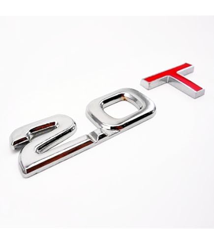 2-Pack Chrome Metal Turbo “T” Emblem Badges – For Car Trunk, Tailgate Decal Stickers-303144
