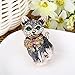 EVER FAITH Austrian Crystal Lovely Plump 3D Bowknot Cat Brooch Enamel Pet Animal Kitten Brooches Dress Suit Sweater Scarves Accessoriesfor Women Grey Gold-Tone