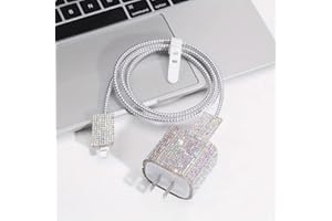 Shiny Diamond Phone Charger Accessory, Rhinestone Data Cable Protector & Charger Head Protector Cover，for iPhone 18W/20W Acce