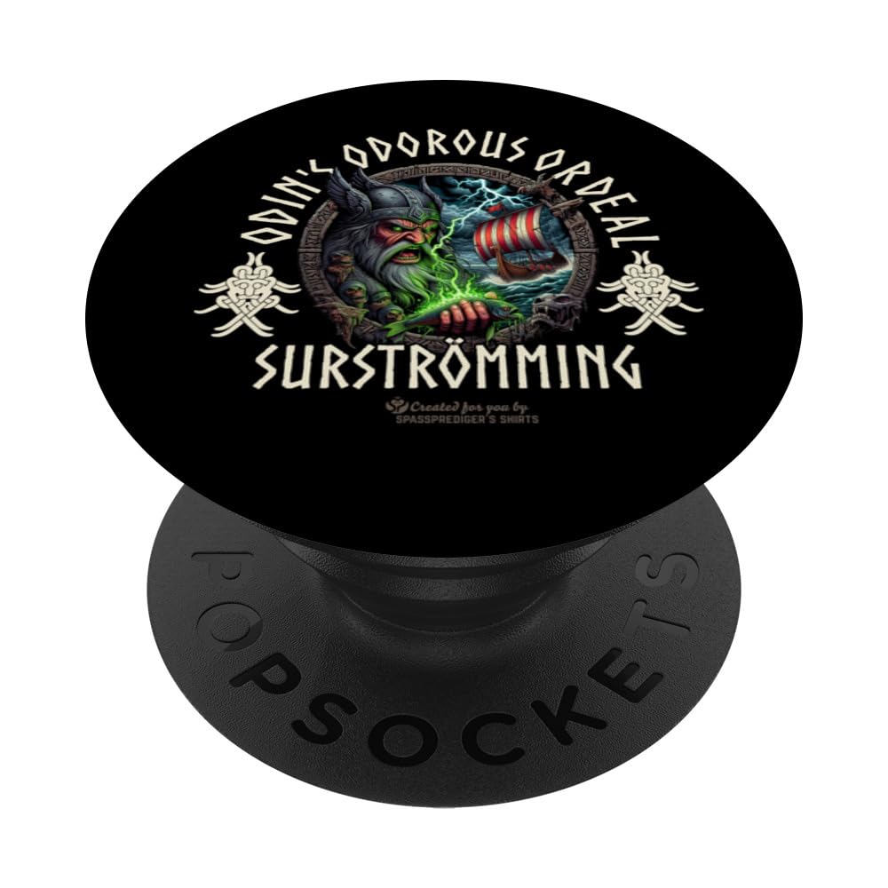 Surströmming Odin's Odorous Ordeal Viking Surströmming PopSockets Swappable PopGrip