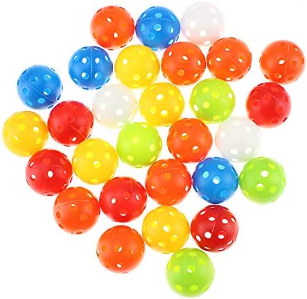 KOFULL Colored Golf Practice Ball, 40mm Hollow Sports Golf Training Balls Plastic Airflow Good for Your Pets- 50 / Pack KOFULL Colored Golf Practice Ball, 40mm Hollow Sports Golf Training Balls Plastic Airflow Good for Your Pets- 50 / Pack