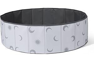 GOGOSO Large Toddler Ball Pit Foldable Double Layer Kids Ball Pit with Storage Bag for Baby Girls Boys Kids Dogs as Play Yard, Baby Playpen, Fence, (Balls Not Included),40Inch,Sun