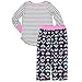 DC Comics Super Hero Girls Mink Fleece Pants and Poly Top Pajamas, Grey, 7/8