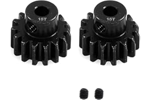 ADORLY 2pcs 3945X Hardened Steel 15-Tooth Pinion Gear (32 Pitch) for Traxxas Slash Rrustler Stampede Raptor 4x4 VXL TRX-4 TRX-6 15T Upgrade Parts