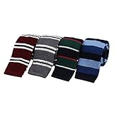 Tigre Amore Knit Tie For Men Casual Business Knitted Ties Set CSet/4pcs
